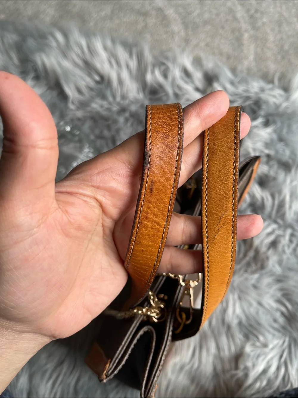 Authentic vintage Celine canvas satchel bag